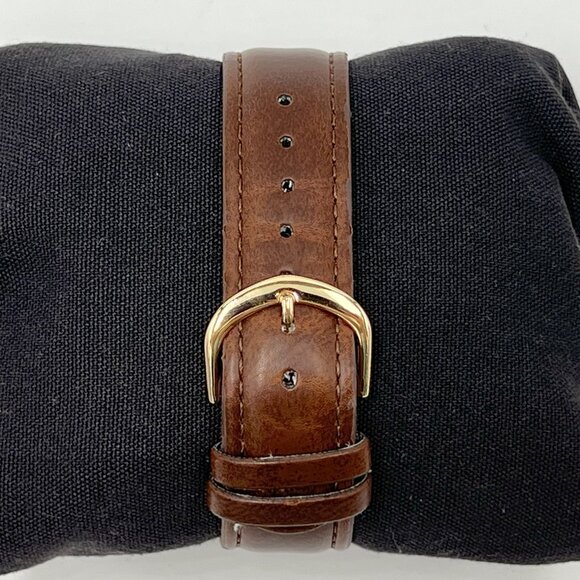 DISNEY MICKEY MOUSE Watch Brown Band with Silver Bezel and Gold Lugs - Picture 3 of 8